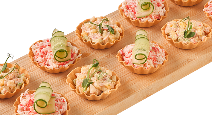 Тарталетки "Крабовый" и "Ветчина - грибы"